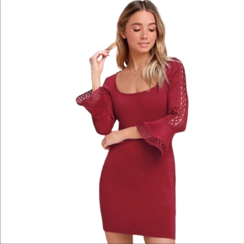 Lulu’s Square Neck Bodycon Dress  XL NWT